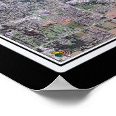 Poster Carte de l'affiche satellite du lac Wilson Alabama (Coin)