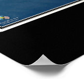 Poster Carte de l'affiche satellite Pensacola Florida (Coin)