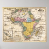 Poster Carte de l'Afrique (Devant)