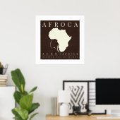 Poster Carte de l'Afrique (Bureau à domicile)