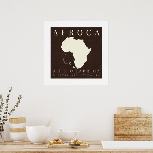 Poster Carte de l'Afrique (Cuisine)