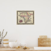 Poster Carte De L'Afrique (Cuisine)