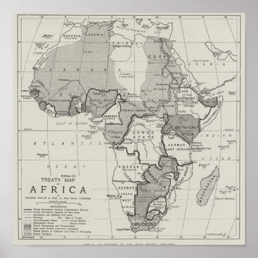 Poster Carte de l'Afrique (Devant)
