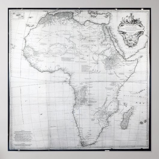 Poster Carte de l'Afrique (Devant)