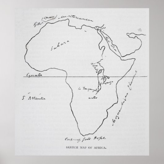 Poster Carte de l'Afrique (Devant)