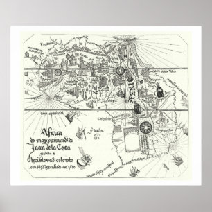 Poster Carte de l'Afrique   1500