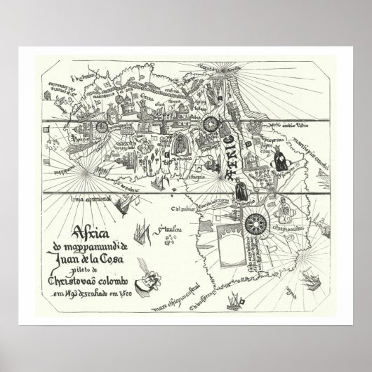 Poster Carte de l'Afrique | 1500 (Devant)