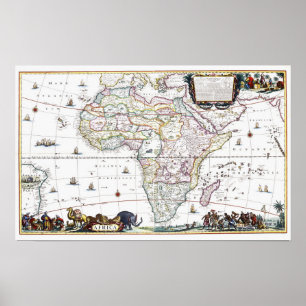 Poster Carte de l'Afrique   1696