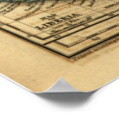 Poster Carte de l'Afrique 1839 (Coin)