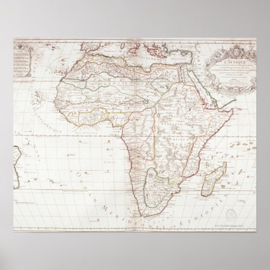 Poster Carte de l'Afrique 2 (Devant)