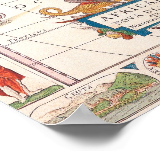 Poster Carte de l'Afrique 2 (Coin)