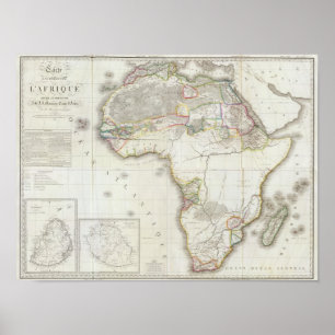 Poster Carte de l'Afrique composite