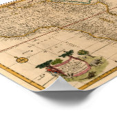 Poster Carte de l'Afrique de la fin du 19e siècle (Coin)