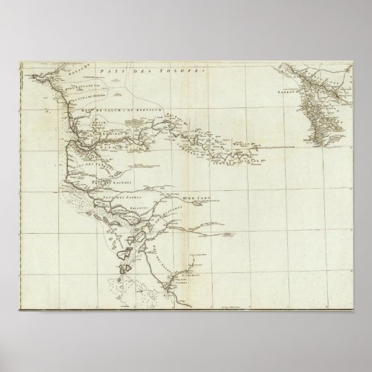 Poster Carte de l'Afrique de l'Ouest (Devant)