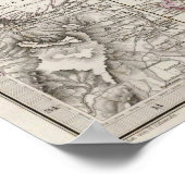 Poster Carte de l'Afrique du Sud (Coin)