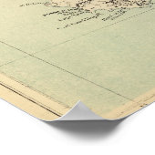 Poster Carte de l'Afrique du Sud Lithographiée (Coin)