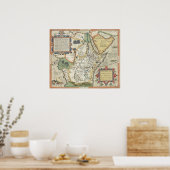 Poster Carte de l'Afrique et de la péninsule arabique (Cuisine)