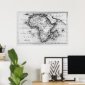 Poster Carte de l'Afrique | Gravé par Thomas Stirling (Bureau à domicile)