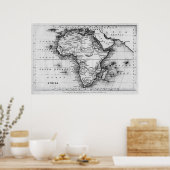 Poster Carte de l'Afrique | Gravé par Thomas Stirling (Cuisine)