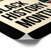 Poster Carte de l'Afrique Mois de l'histoire noire (Coin)