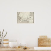 Poster Carte de l'Afrique occidentale (Cuisine)