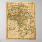 Poster Carte de l'Afrique par Worcester (Devant)