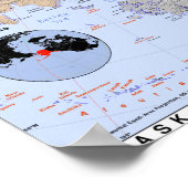 Poster Carte de l'Alaska et des Aléoutiens (Coin)