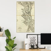 Poster Carte de l'Albanie (Bureau à domicile)