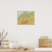 Poster Carte de l'Allemagne (Cuisine)