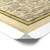 Poster Carte de l'Amérique du début 1763 (Coin)