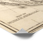 Poster Carte de l'Amérique du Nord (Coin)