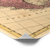 Poster Carte de l'Amérique du Nord 1763 (Coin)