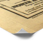 Poster Carte de l'Amérique du Nord 1839 (Coin)