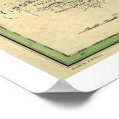 Poster Carte de l'Amérique du Nord par D.H. Vance 1826 (Coin)