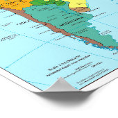 Poster - Carte de l'Amérique du Sud (Coin)