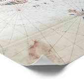 Poster Carte de l'Amérique du Sud (Coin)