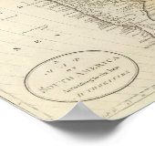 Poster Carte de l'Amérique du Sud 2 (Coin)