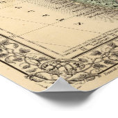 Poster Carte de l'Amérique du Sud par Mitchell (Coin)