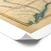 Poster Carte de l'Amérique révolutionnaire - 1777 (Coin)