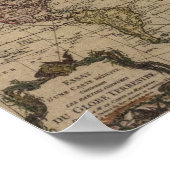 Poster Carte de l'ancienne boussole du monde (Coin)