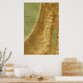 Poster Carte de l'ancienne Terre Sainte (Cuisine)