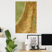 Poster Carte de l'ancienne Terre Sainte (Bureau à domicile)