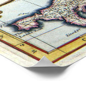 Poster - Carte de l'Angleterre du 14ème siècle (Coin)