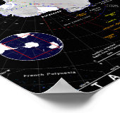 Poster Carte de l'Antarctique (Coin)