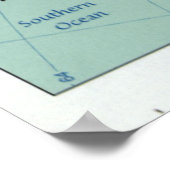 Poster Carte de l'Antarctique (2000) (Coin)