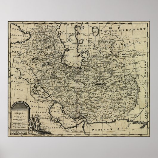 Poster Carte de l'Antiquité Perse (1747) (Devant)
