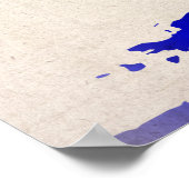 Poster Carte de l'aquarelle de la carte mondiale (Coin)