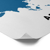 Poster Carte de l'Asie (Coin)