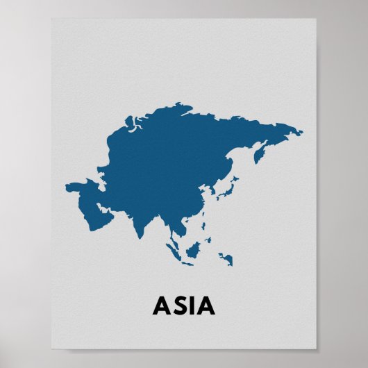 Poster Carte de l'Asie (Devant)