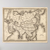 Poster Carte de l'Asie (Devant)